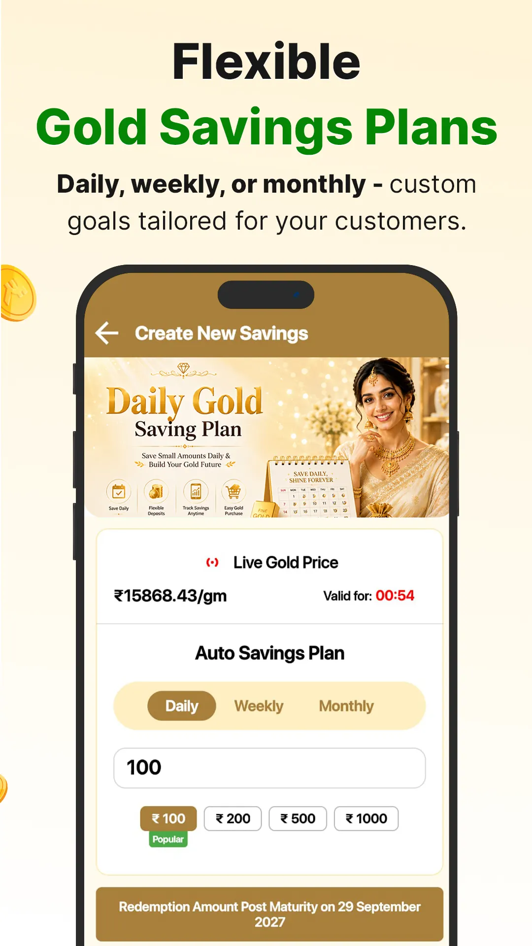 Auto Savings Plans Screen