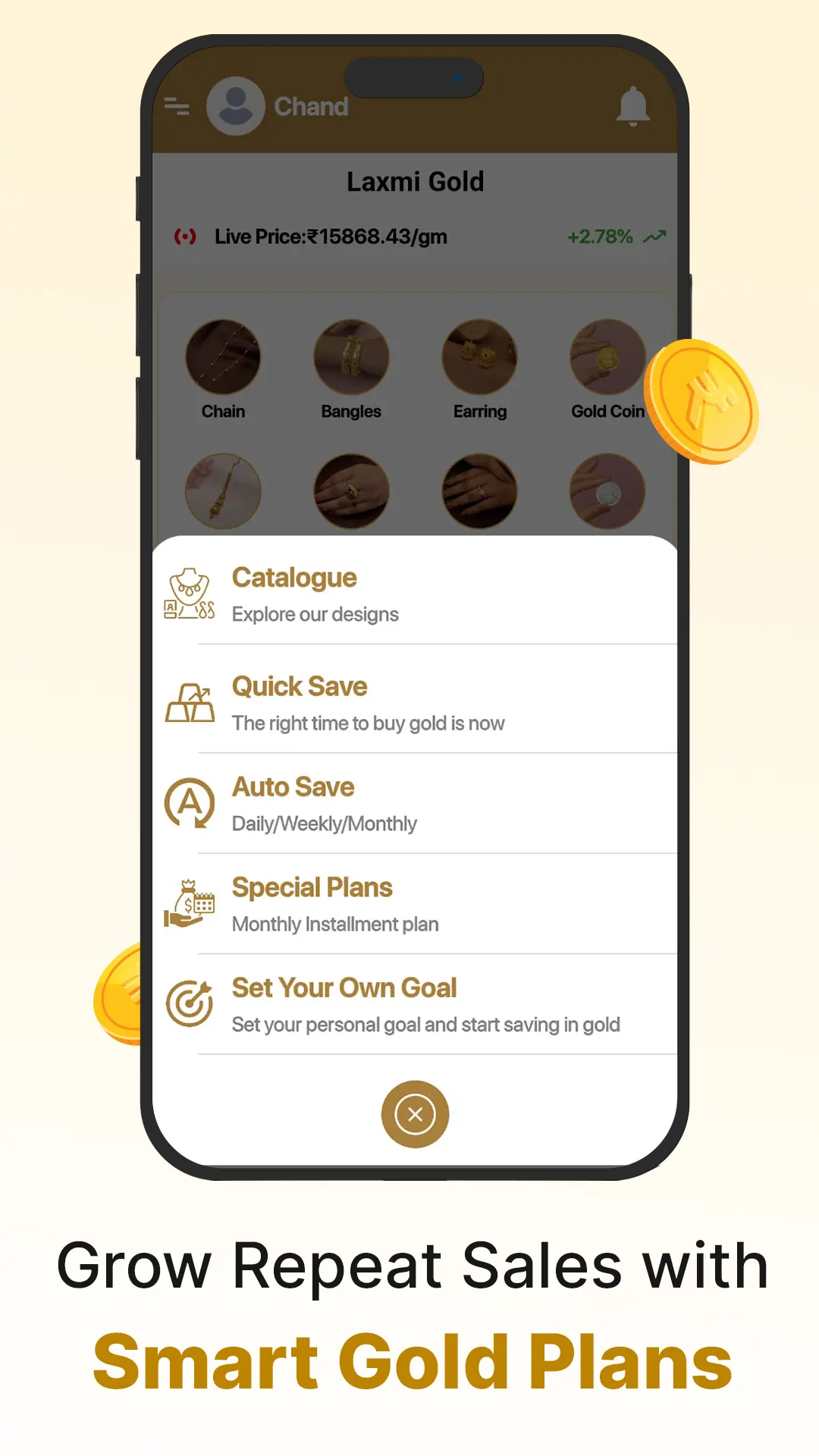 Digital Gold and Silver Purchase Screen
