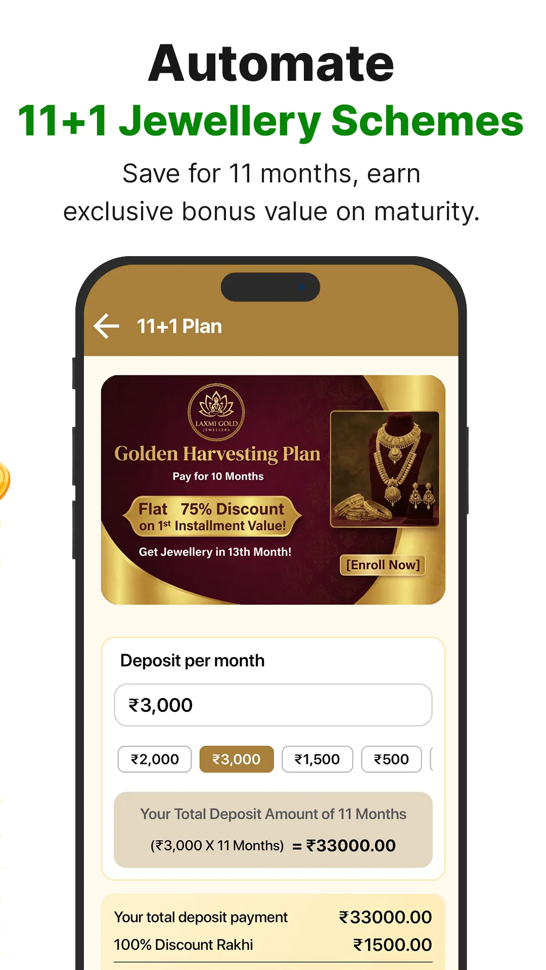 11+1 Gold Scheme in App