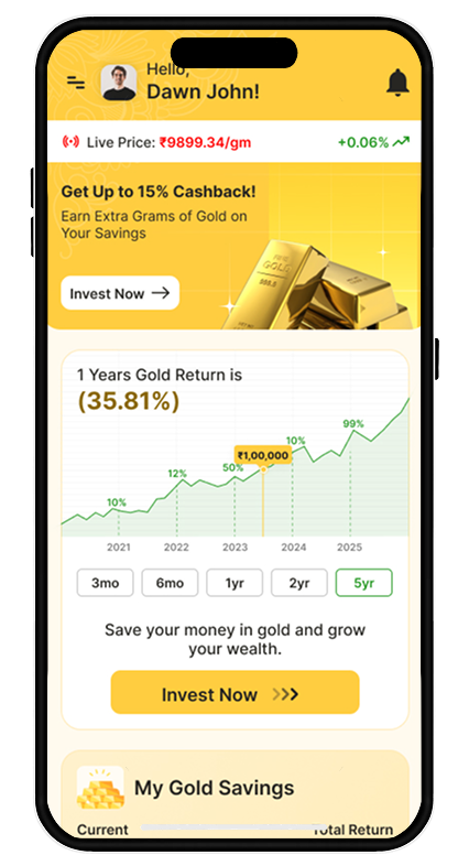 Save in Kuberjee Gold Application